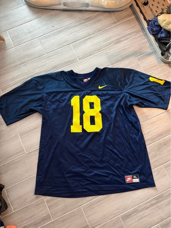 Nike Other - Vintage 90s Nike Michigan Wolverines Football Jersey Navy Men's XL Made in USA